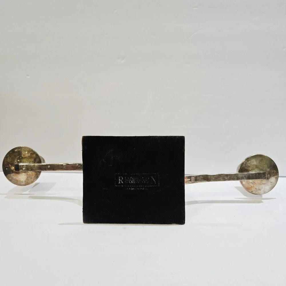Restoration Hardware 3 Arm Candelabra MCM Hammered Silverplate Candle Holders